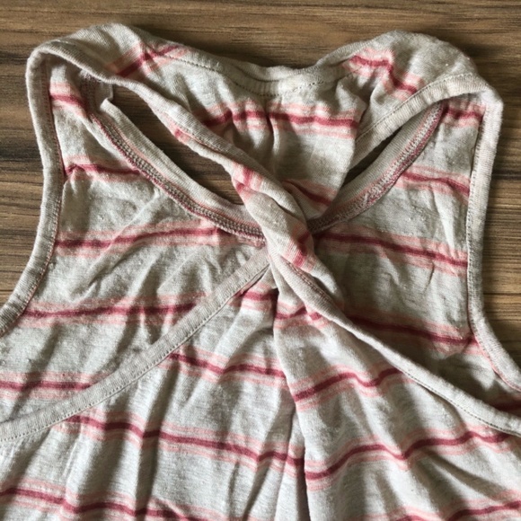 Joie Rayson Twist Back Striped Tank Flax size S - Picture 3 of 7